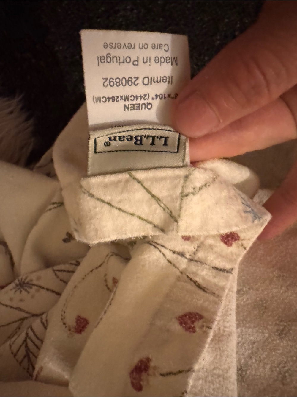 L.L. Bean flannel Botanical Floral Percale Sheet Collection queen - Picture 7 of 14